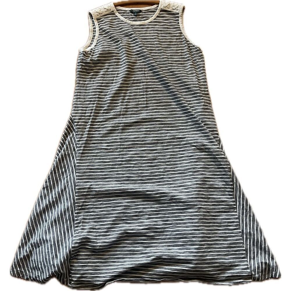 LRL Ralph Lauren Striped Dress 100% Cotton Women’s Plus Size 2XL